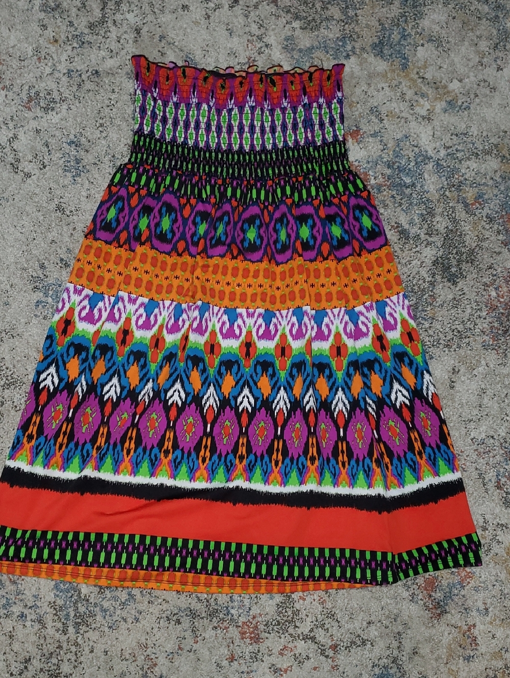 VENUS Multi-Color Patterned Midi  Dress